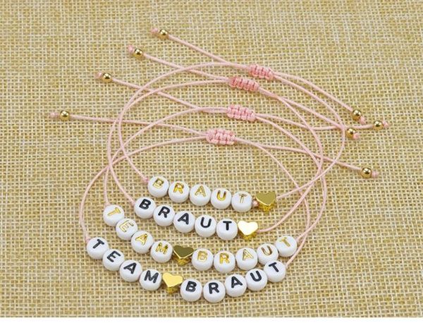 Charm Armbänder 12xacrylic Letter Stylish verstellbares Armband Stretch Beach Strand Freundschafts Armband