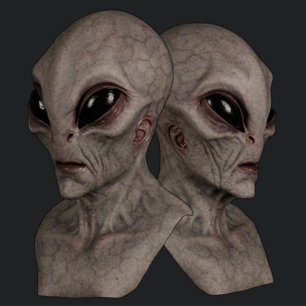 Máscaras de festa máscara alienígenas para adultos | Costume realista Creepy Cosplay Head Face Face Beige se encaixa em todos os frete grátis 230814