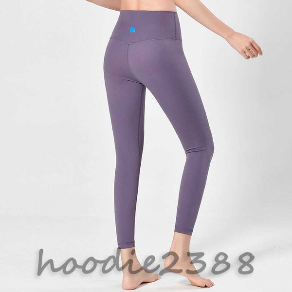 Pantaloni da designer yoga, viola chiaro e altri colori, leggings di rugiada yoga ginocchio lunghezza di ginging gustli di gingings in vita elastico femminile