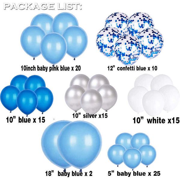 Decorazione 105pcs Balon Ghirlanda Ballioni bianchi per Baby Shower Birthday Decoration Decor decorazioni R230812