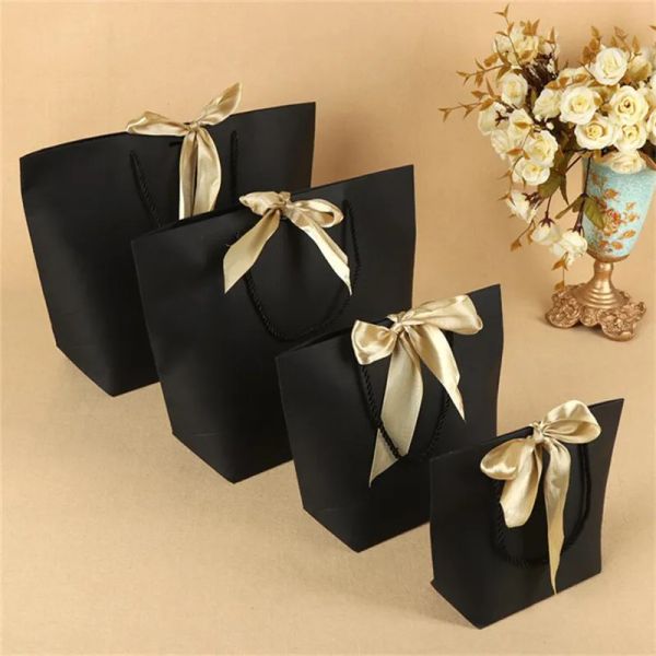Оптовая подарочная бутик -пакет с бумажными пакетами упаковка на день рождения свадебный детский душ подарок 5 цветов LL