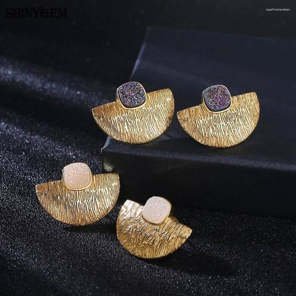 Серьги -грибы Shinygem S925 Серебряное серебро роскошное полукручивое светиль