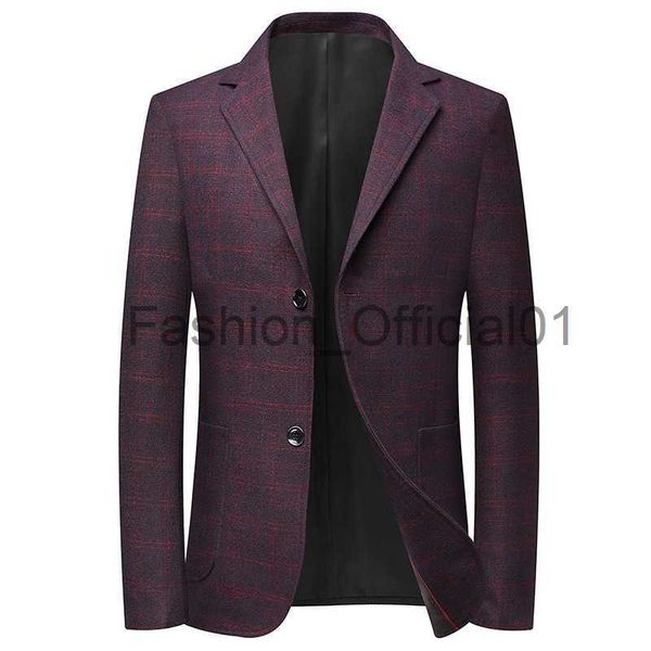 Giacca da uomo da uomo giacca classica giacca da scozzera maschio Business Slimt fit da uomo Miglior uomo abito da sposa Blazer X0814