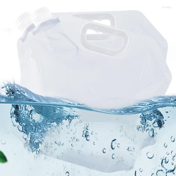 Bottiglie d'acqua sacchetti contenitori riutilizzabili bere piatti contenitori pieghevoli per escursionismo