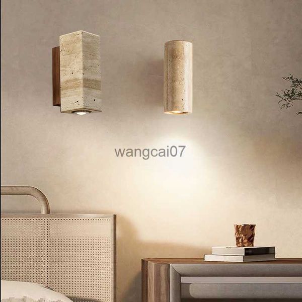 Wandlampen LED Naturstein Wandlampenkunst Wabi-Sabi Schlafzimmer Retro Wall Light Innenheute Corridor Wohnzimmer Hintergrund Beleuchtung HKD230814