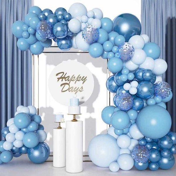 Dekoration, blaue Ballongirlande, Hochzeit, Geburtstag, Ballon, 1. Jahr, Geburtstag, Dekoration, Kinder, Babyparty, Junge, Ballon