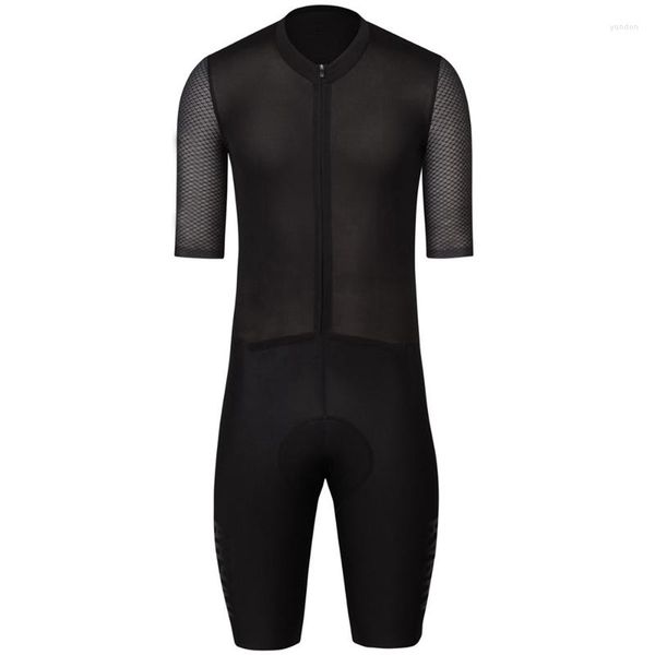 Set di corse Skinsuit Skinsuit Cycle Cycle Body MTB Whole Black Bikespeeduit con gel 9D pad coolmax tuta in silicone