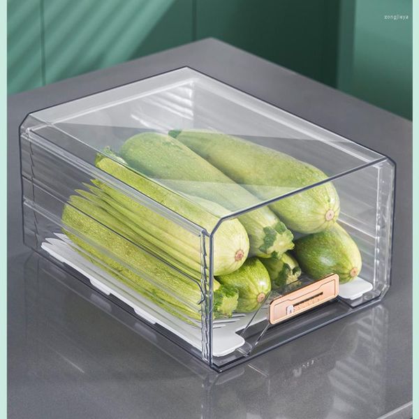Garrafas de armazenamento Organizador da geladeira Organizadores de plástico recipientes