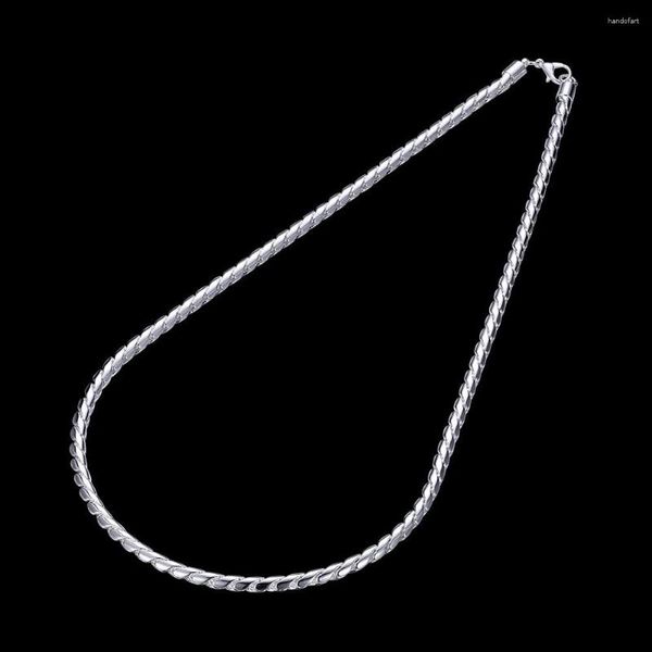 Цепи фабрики Direct 925 Штамповать серебряное ожерелье цвета для женщины 20 -дюймовая индивидуальность 4 -миллиметровой витуха