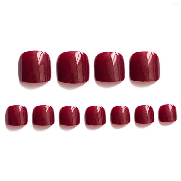 False Nails Wine Red Shine Press