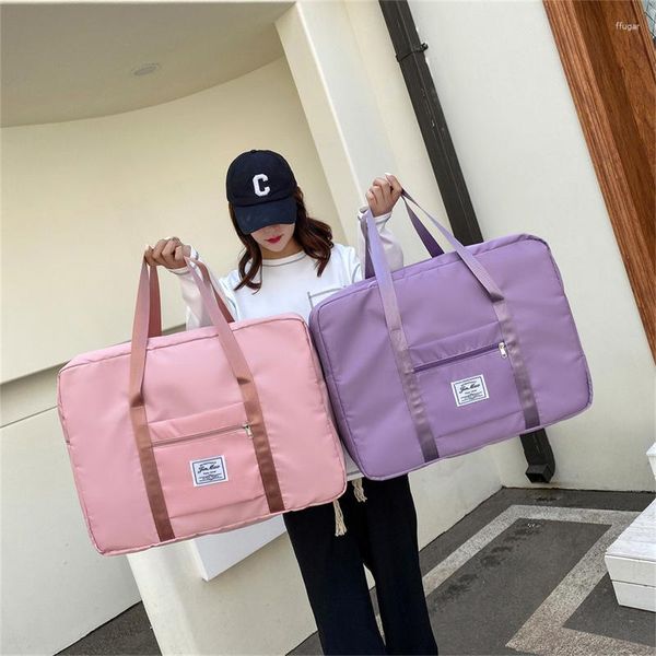 Sacchetti da viaggio borse da viaggio per abiti da bagaglio impermeabile organizzatore portatile spalla borsetta per donne che piega il papone