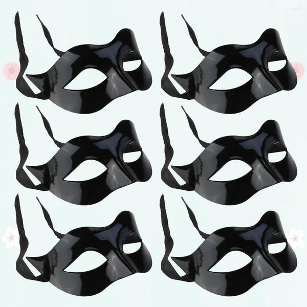 Bandanas 6pcs Half Face Mask Men Plástico Fun Eye Party Masquerade Cosplay Costume Acessório