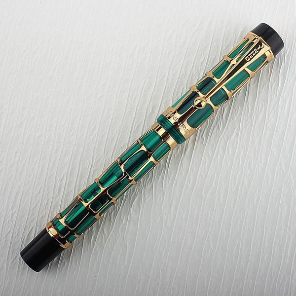 Fountain Pens Jinhao Smootly Century 100 Gold Electroplating Hollow Out zum Schreiben des Schreibens des Schreibens Weihnachtsgeschäft L230814