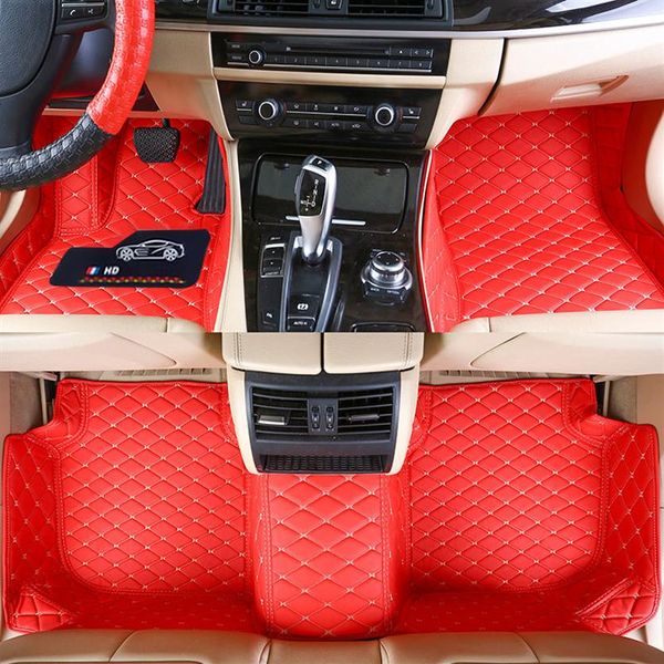 Tappetini per auto in forma personalizzati specifici per la pelle PU impermeabili per il vasto modello di auto e realizzare 3 pezzi set completo MA297A