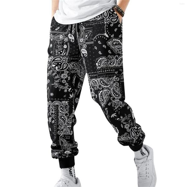 Pantaloni da uomo anacardi stampa floreale 2023 harem mid waist retrò corse oversize pantaloni hip hop streetwear jogging abiti da jogging