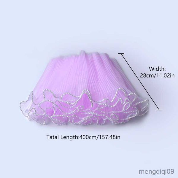 Wrap regalo 4m San Valentino Giorno Pace Avvolgimento della carta in pizzo Maglie filatura a filo bouquet Roll War War Pearl Edge Mesh Craft a mano Fiorista R230814