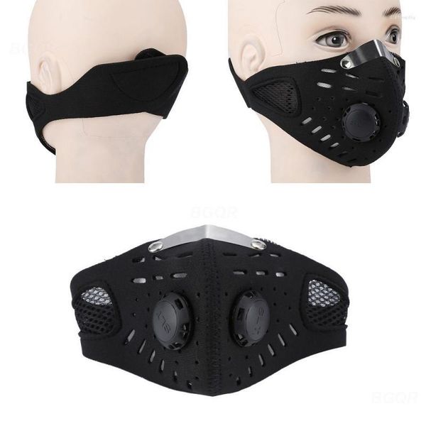 Capacetes de motocicleta Sport Sport Tactical Face com Filtro Ativado de carbono não tecido Máscara Máscara meio inverno Ciclismo quente