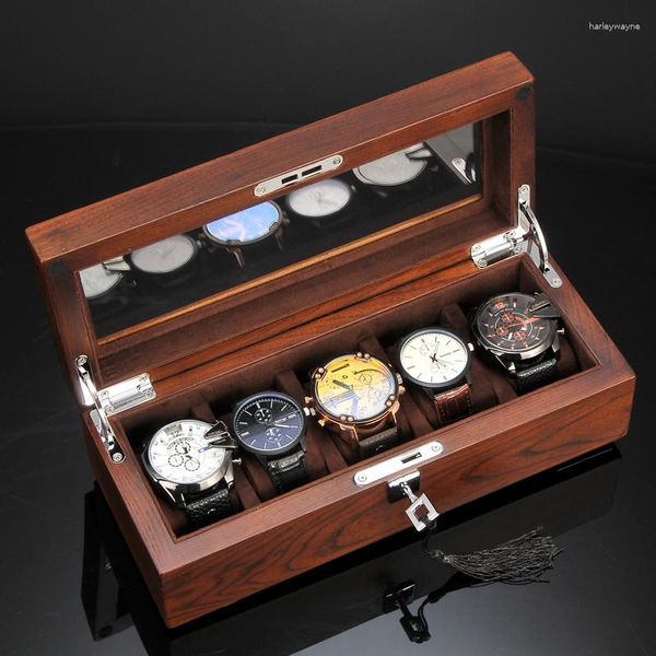 Uhrenboxen Luxusbox Organizer für Männer Holz Mechanik.