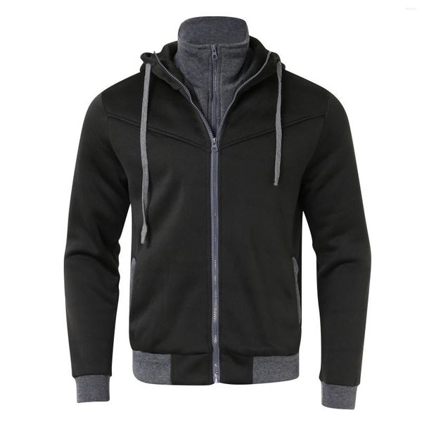 Erkek Hoodies Erkek Sonbahar ve Kış Uzun Kenaryalı Hoodie Moda Slimp Slim Fit Renk Kapşonlu HARDIGAN DRIKSTRING GOOD Sweatshirt