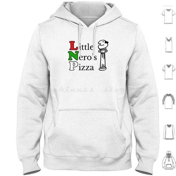 Con cappuccio maschile Little Nero's Pizza-Home Reference Long Sleeve Neros Pizza Kevin McCallister Sicurezza domestica