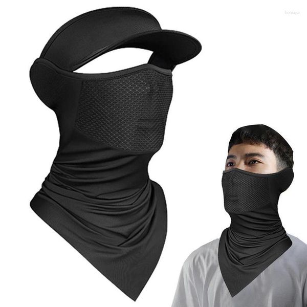 Capacetes de motocicletas Proteção UV Bandana Tampas de rosto completo para protetor solar de verão com frios sensação de sol leves de 360 ​​graus