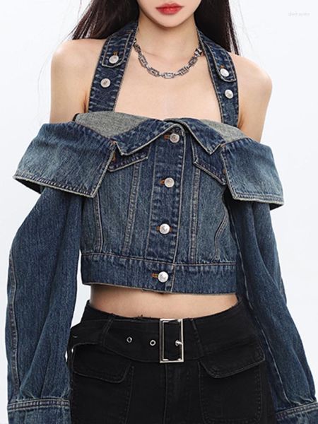 Jackets femininos Fashion Off Halter Halter solto Solto de manga longa de manga longa Spring Spring 2023 O448