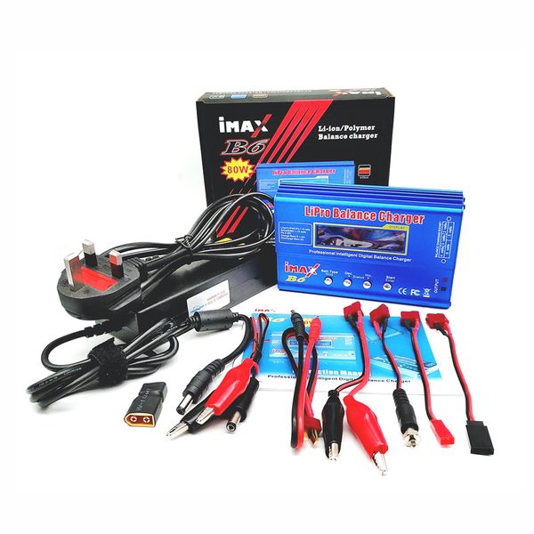 Animali elettricrc IMAX B6 80W Caricatore a batteria Lipo Nimh Liion NICD Digital Lipro Balance Discharger 12V 5A Adattatore di alimentazione RC Drone 230812