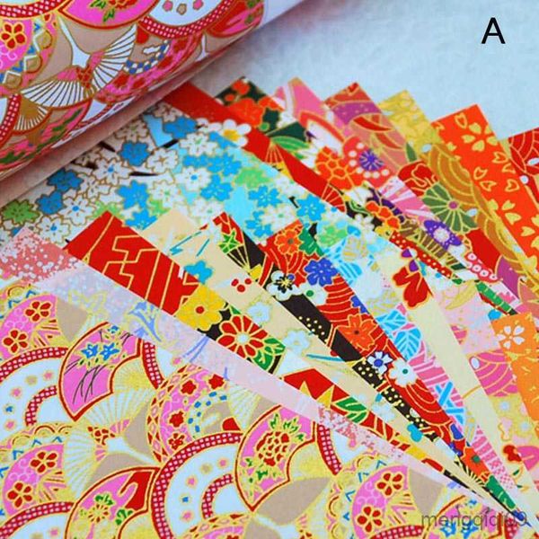 Geschenkverpackung Umweltschutz Materia Origami Papier Verpackung Materialien Quadratpapier Crane Blume Gold Linien Japanische Stil R230814