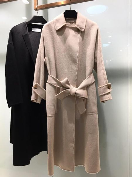 Женские траншеи Coats Spring Cashmere с ремнями для женщин Элегантная Чакета Гамуза Мухер