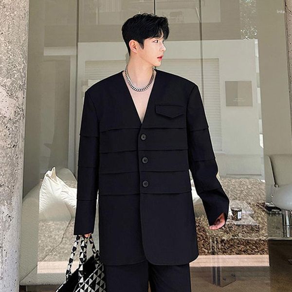 Abiti da uomo syuhgfa maschio blazer autunno in stile coreano abbigliamento a sfioro abbigliamento a tracolla spalliera giunturata cappotto elegante