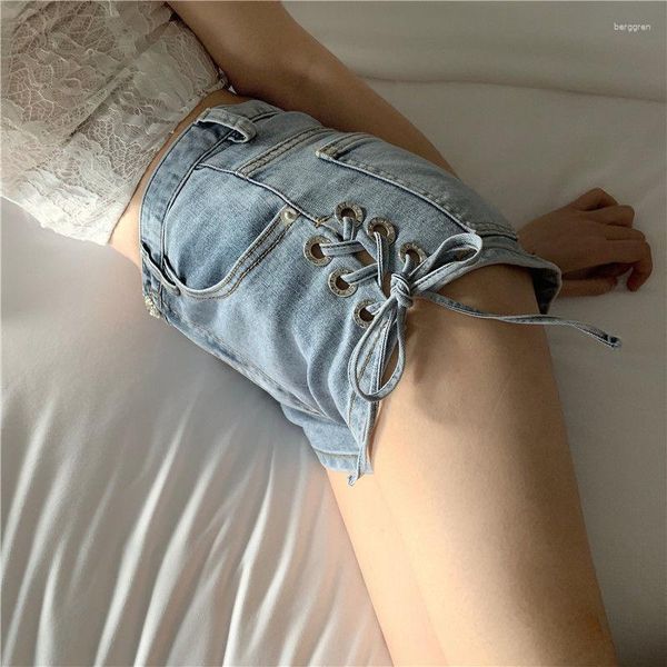 Женские шорты 2023 модная корейская джинсовая джинсовая женщина ретро -уличная одежда с высокой талией Джин Сексуа