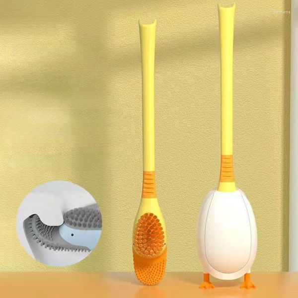 Spazzo da bagno per accessorio per bagno senza muro di angolo morto sospeso e supporto per capelli morbidi silicone con capelli morbidi con