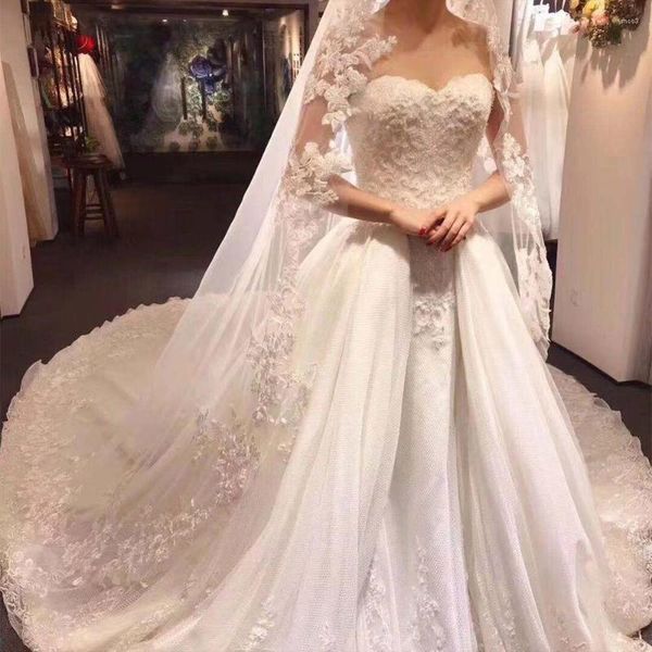 Appliques di pizzo lunghi per veicoli da sposa Accessi da sposa lussuosa per la sposa lussuosa