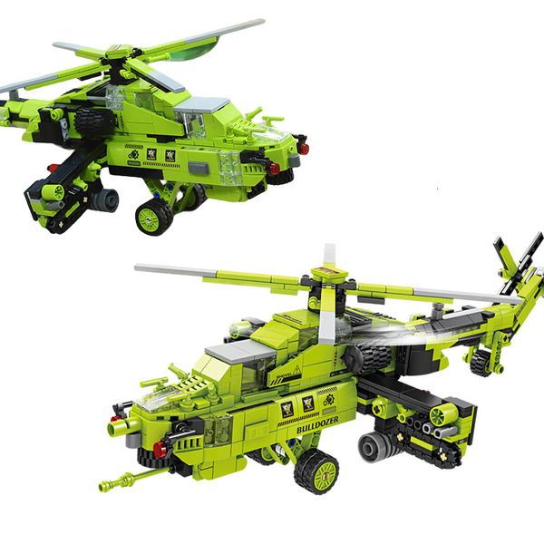Blocchi kazi 80 4 mi 28 havoc elicottero 8 in 1 modello moc building building building building building builter swild toy toy- gipse 230814