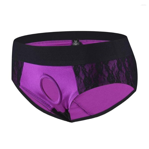 Calcinha feminina Briefas sexy renda sem roupa de baixo