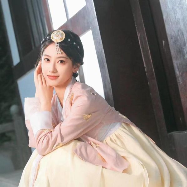 Etnik Giyim Kore tarzı Geleneksel Hanbok Elbise Koreli Kadınlar Kostümler Günlük Peri Sahne Seyahat Pogya Seti