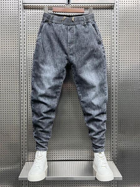 Jeans de jeans Men gradiente casual homens cinza moda 2023 Loose Hip Hop Harem