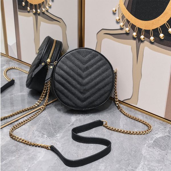 Bolsa de designer bolsa crossbody saco pequeno saco redondo caviar caualhão mini bolsa 2024 moda feminina saco de ombro da internet celebridade o mesmo estilo