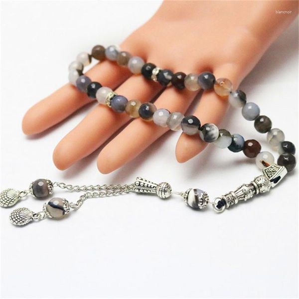 Link braccialetti agate naturale originale Stone tesbih perle di preghiera islamica tasbih rosario musulmano misbaha tasbeeh sibha