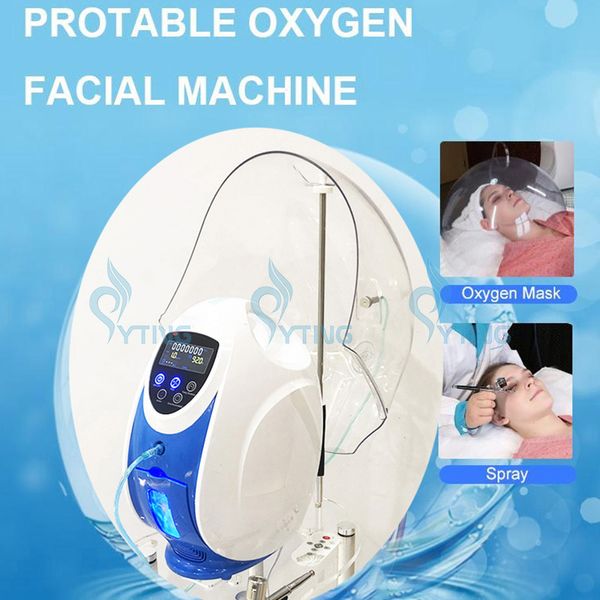 2 su 1 macchina per ossigeno portatile facciale ossigeno maschera maschera getto buccia per la cura della pelle per il salone