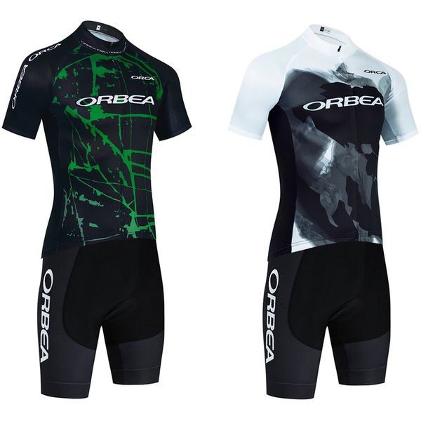 Jersey de ciclismo Sets 4 bolsos Orbea Orca Bike Maillot Suit Men 20d MTB ROPA CICLISMO GREEN BICYCLY