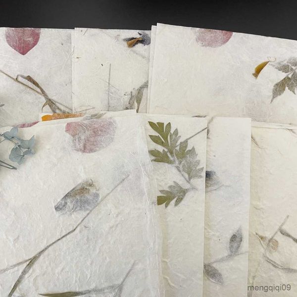 Geschenkverpackung 8pcs Vintage Blumengras Scrapbook Dekoration Papier Journal Collage Paper Diy Tagebuch Lesezeichen Blumengewebe Papierhandwerk R230814