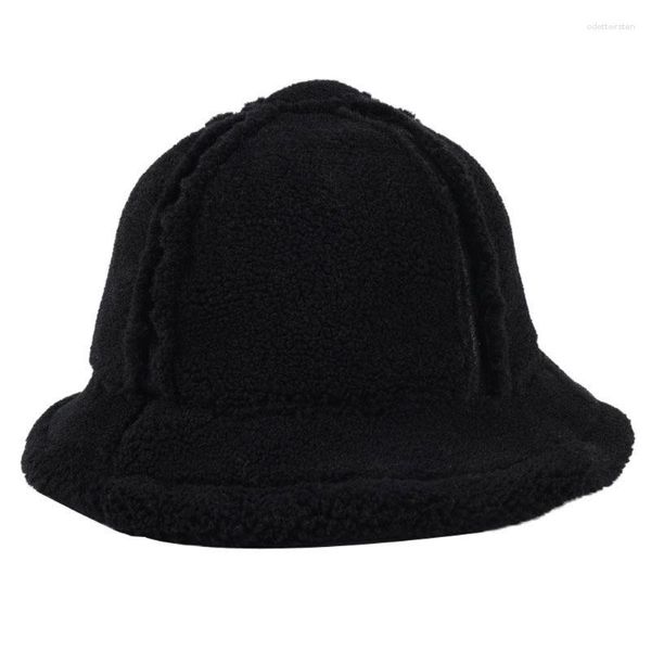 Beralar 2xpc Kısa Peluş Kova Şapkası Buzlu Yetişkin Örme Cloche Trim Kış Sıcak Bowler H