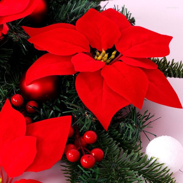 Dekorative Blumen Weihnachten Weihnachtssternbaum Dekoration versorgt Rebeblumenanordnung 22 cm groß rot