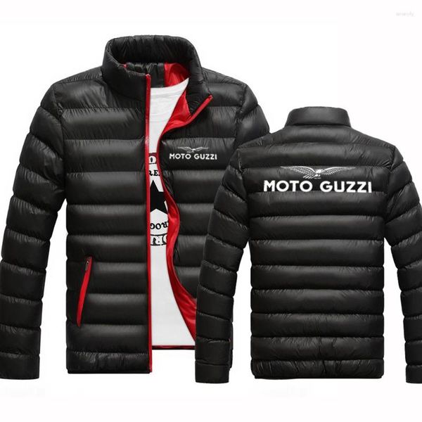 Con cappuccio maschile moto guzzi 2023casual torte superano uomini parcher giacca alla moda abbigliamento per cappotto imbottito termico versatile versatile