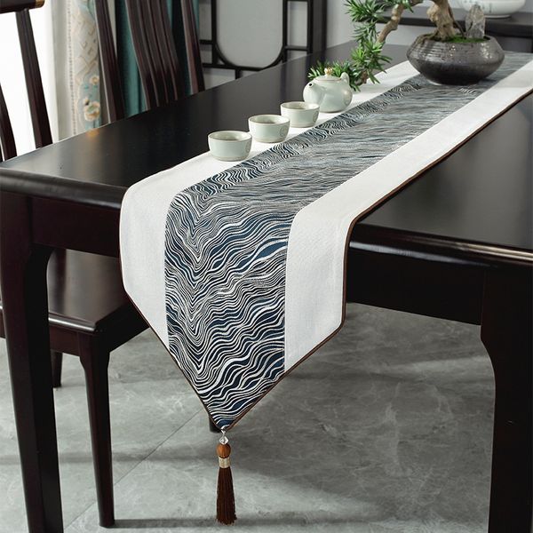 Table Runner in stile cinese Runner Luxury con baraccopoli jacquard giunti per il mobile per la casa rurale per la casa di scarpe da gocce per la cena 230814