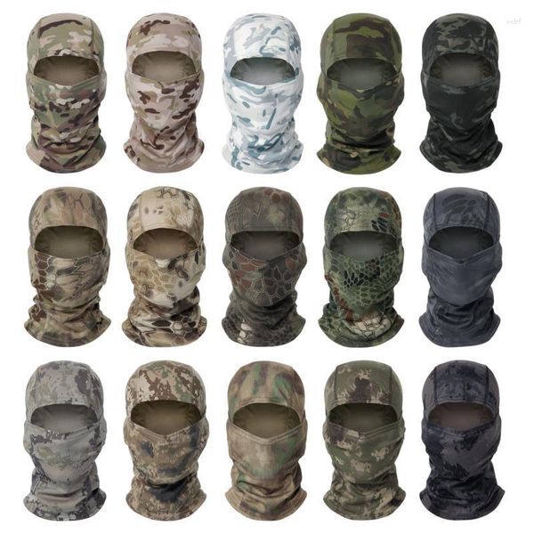 Camuflagem tática de bandanas balaclava máscara face máscara de guerra cp chapéu militar caçar bicicleta ciclismo exército bandana golandão