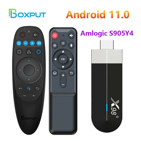 TV Stick X98 S500 Android 11 AMLOGIC S905Y4 Quad Core 4G 32G AV1 4K 60fps 5G WiFi Google Player Dongle 2G 16G Box 230812