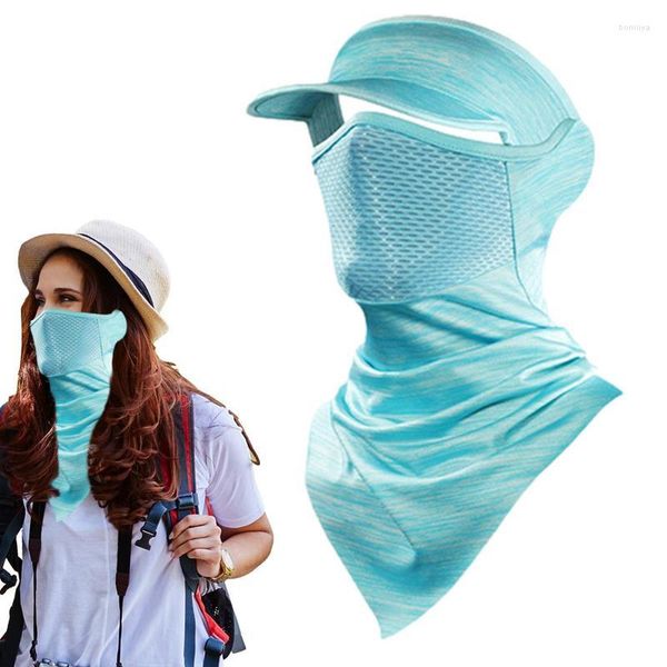 Capacetes de motocicleta Proteção solar tampa do rosto de face respirável Earloop Gaiter Véu de protetor solar com fria sentimento leve de 360 ​​graus de 360 ​​graus