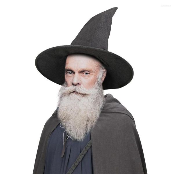 FORNITÀ DI PARTY HAT GANDALF per adulto Mithrandir Retro Grey Color Stregone Wizard Cosplay Sortice Halloween Prop